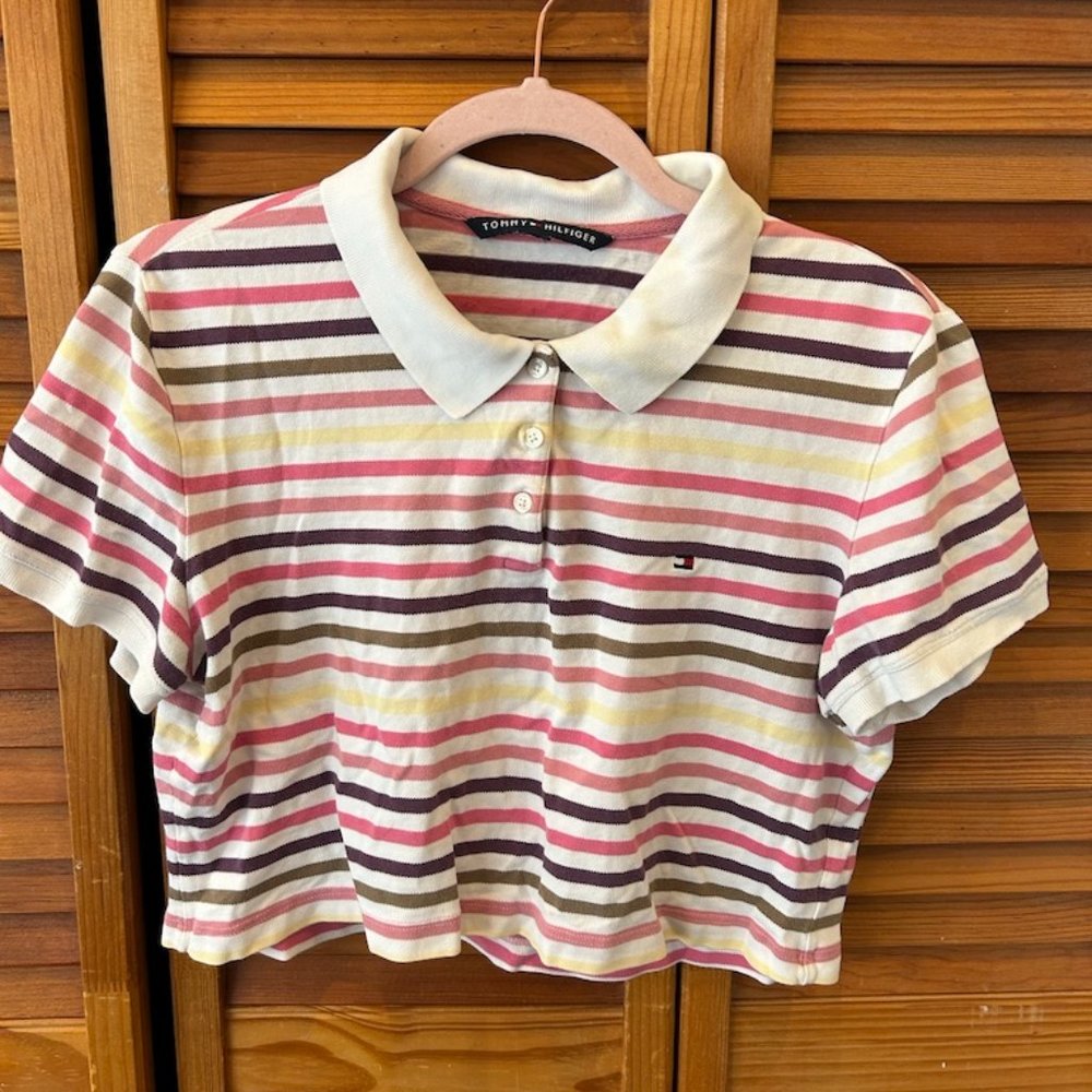 Cropped Tommy Hilfiger Collar Tee